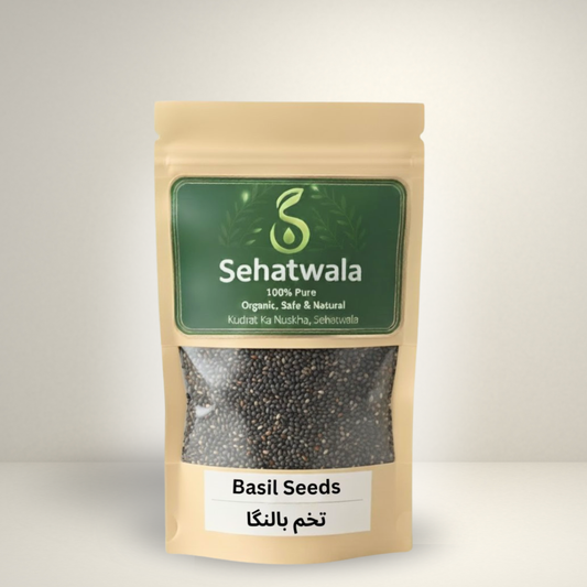 Sehatwala Basil Seeds – 100% Pure Tukhm-e-Balangoo